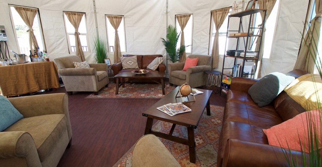 interior of luxury yurt