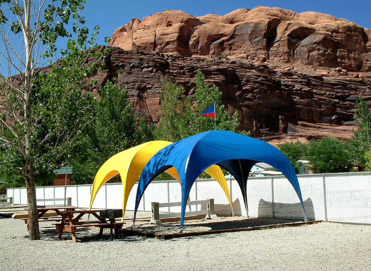 shade canopies at a national park