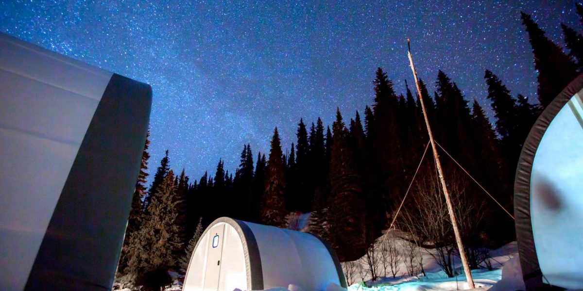 camp system under night stars
