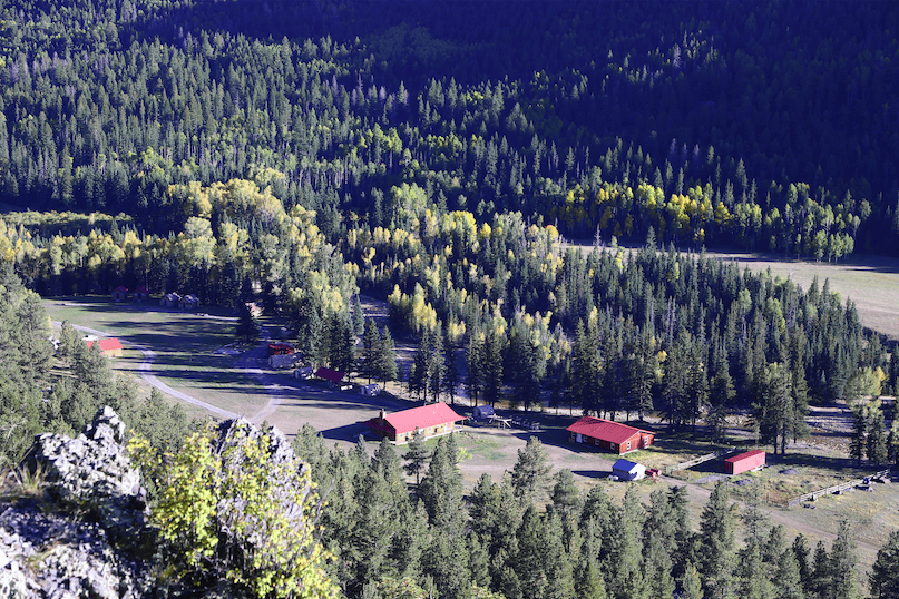 aerial view of campground