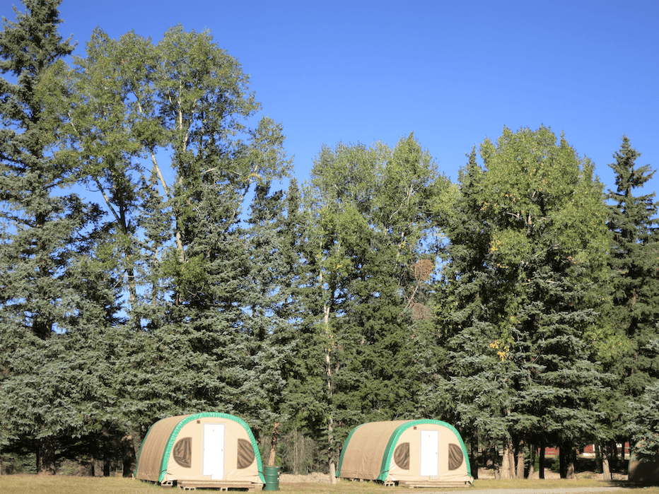 weatherport cabins in wooded campground