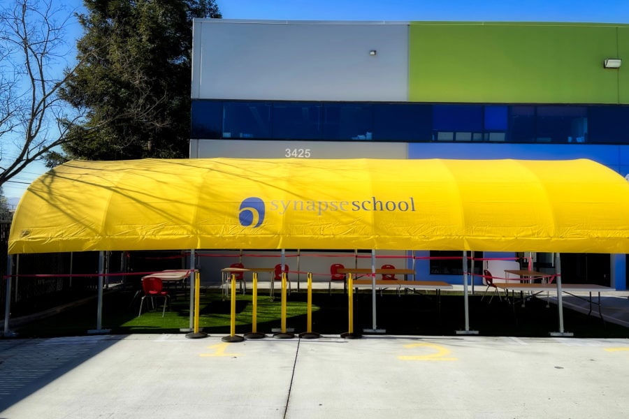 synapse school outdoor classroom fabric structure