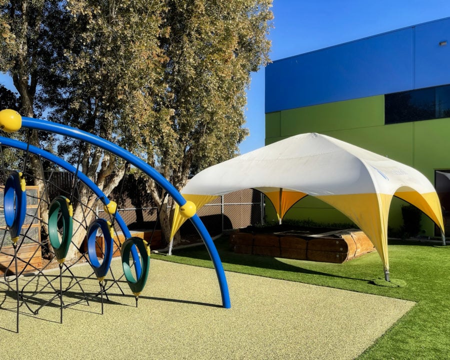shade structure on a playground